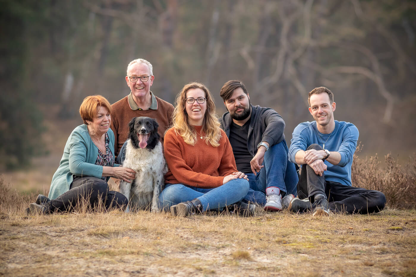 Portret Friese Stabij hond en baasje in Soesterduinen