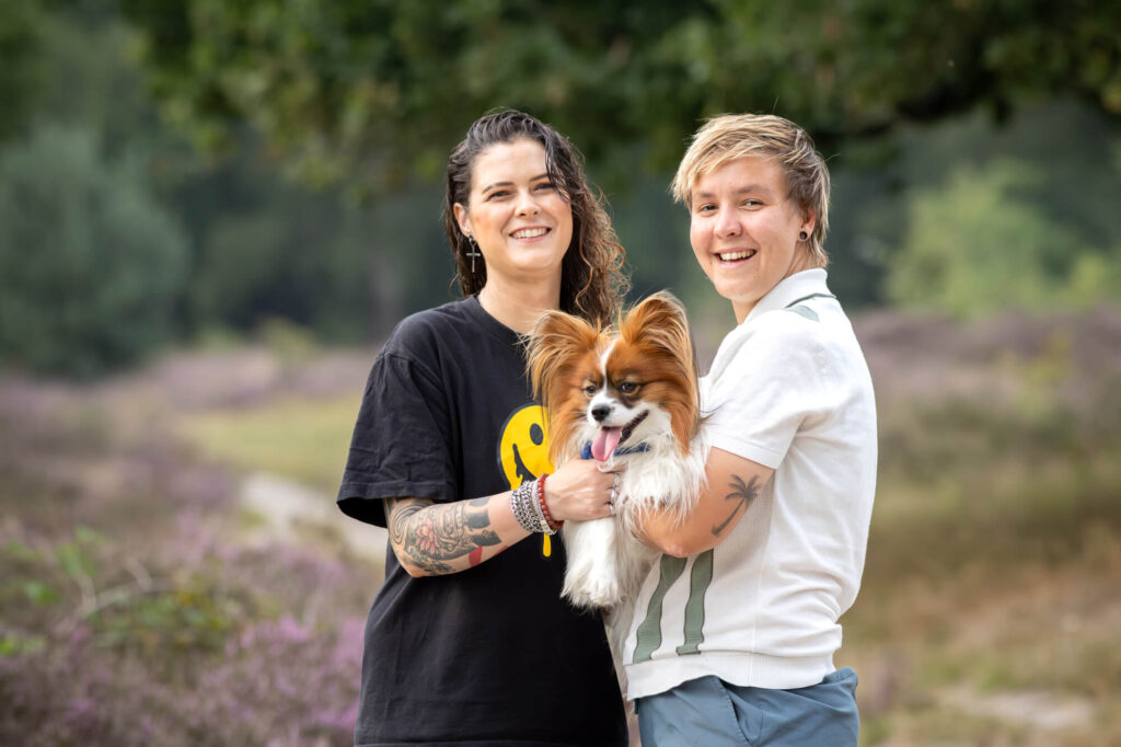 Fotoshoot met Vlinderhondje Frenkie Hoorneboegse heide