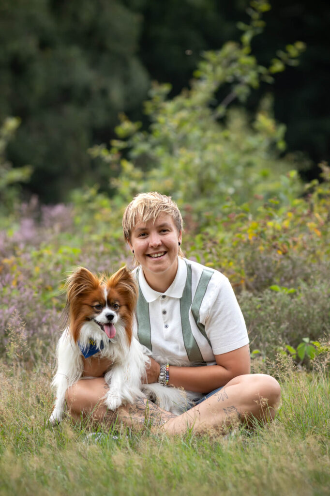 Fotoshoot met Vlinderhondje Frenkie Hoorneboegse heide