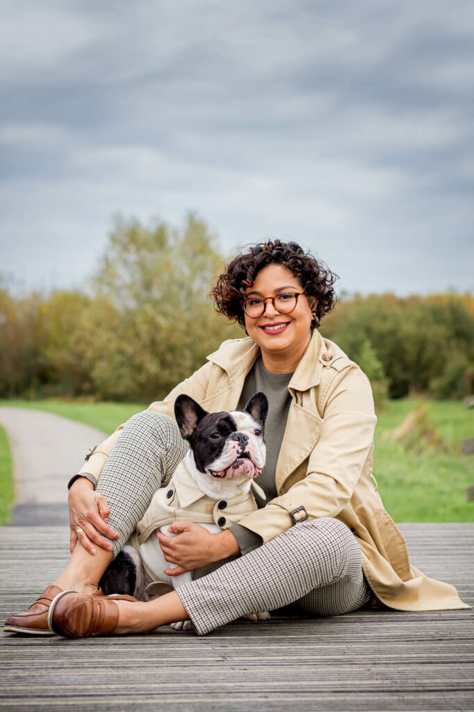 Hondenportret van een Franse Buldog hond in Reeuwijk